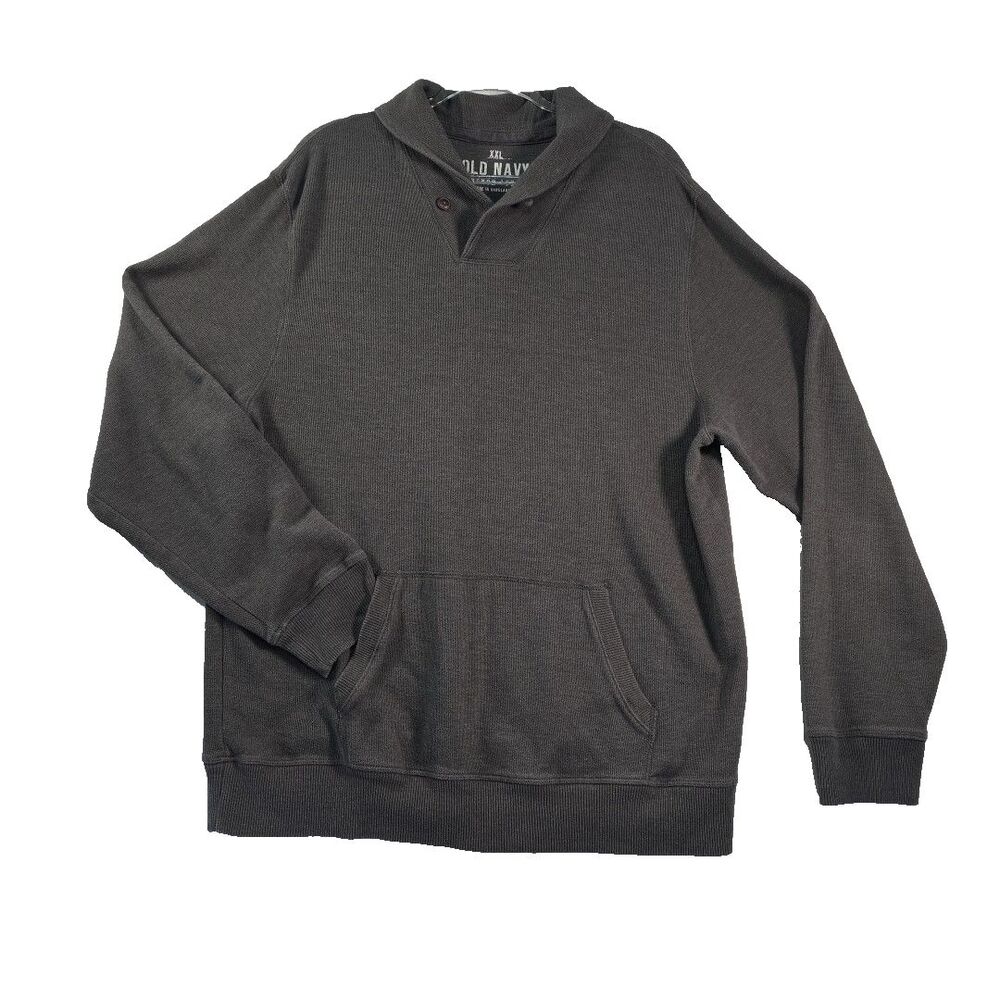 Old Navy Men's Shawl Collar Fisherman Collar Pullover Size 2XL Kangaroo Pocket